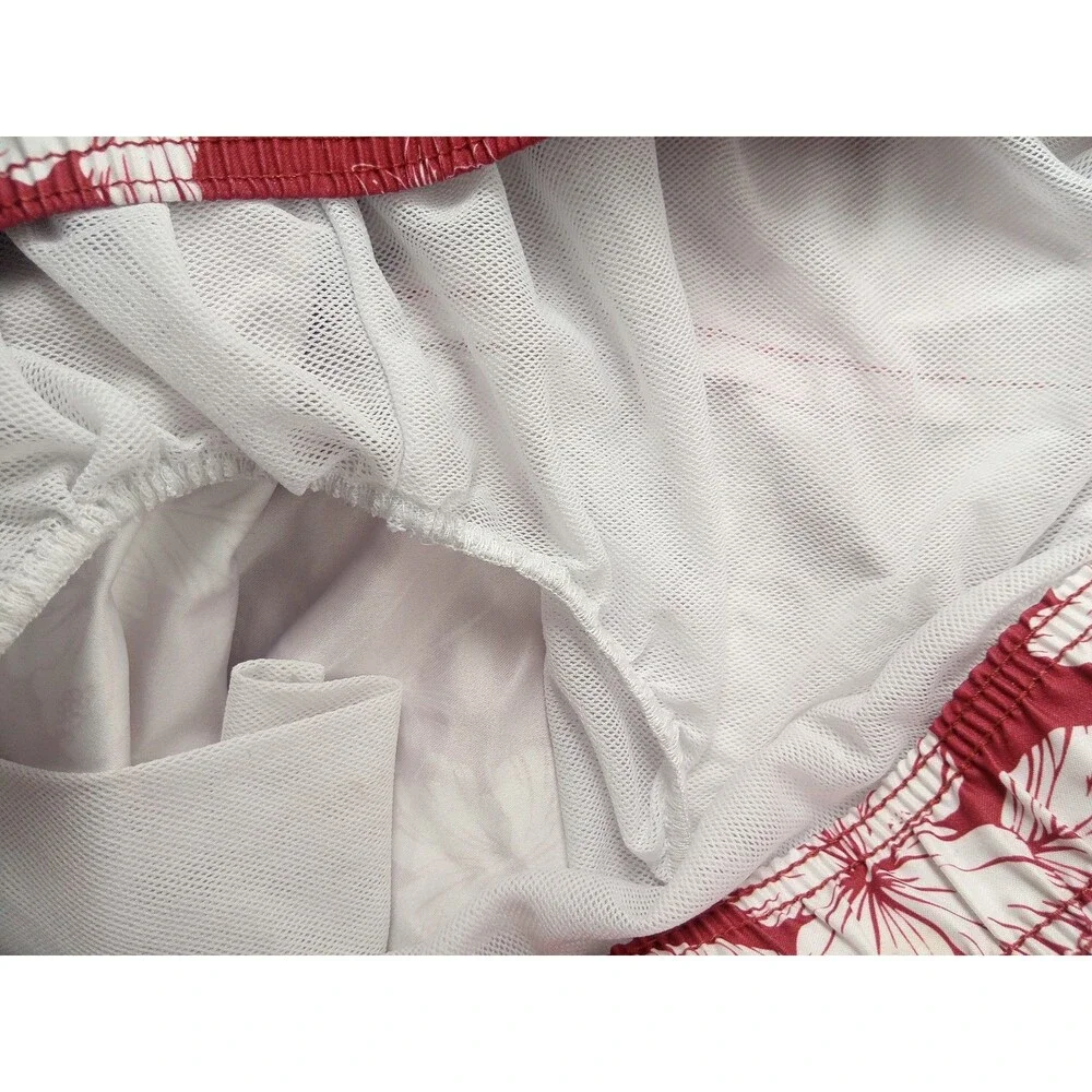Amazon Essentials Red Floral Men's Swim Trunks Size XXL